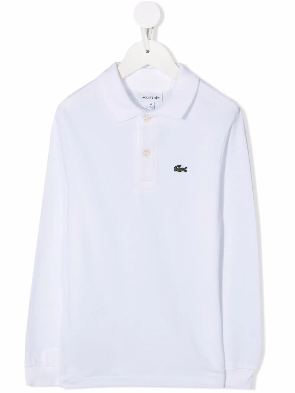 

Рубашка поло с нашивкой-логотипом Lacoste Kids, белый