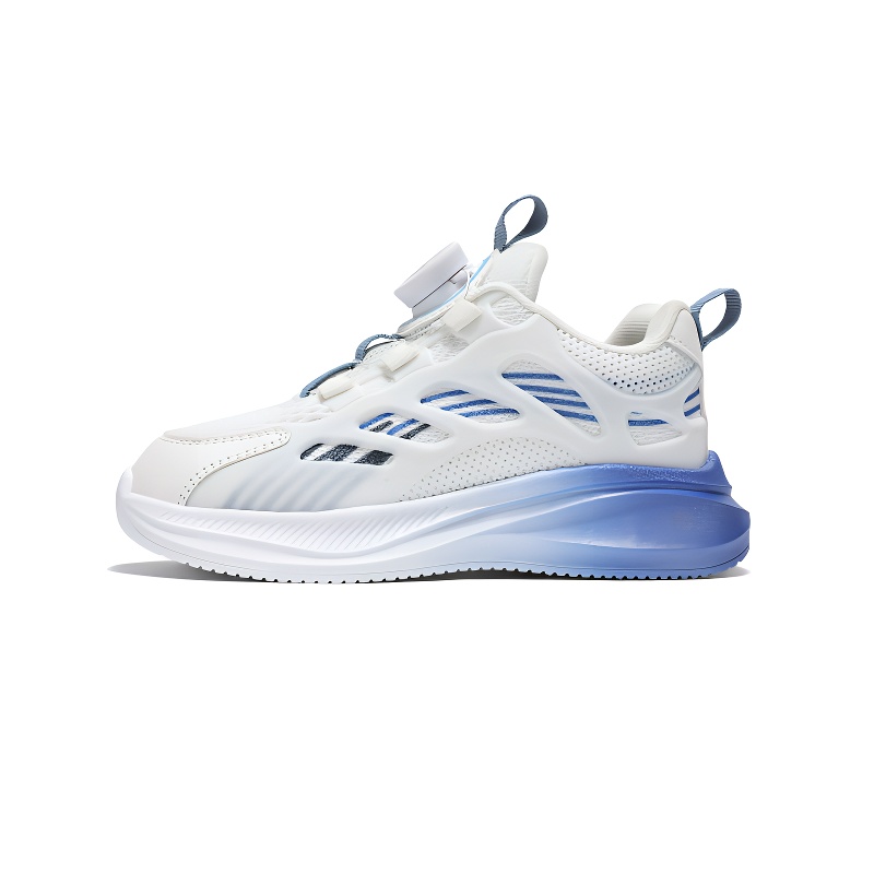 

Износостойкие, дышащие, амортизирующие, низкие детские кроссовки для повседневной носки SHIBU, белый/синий