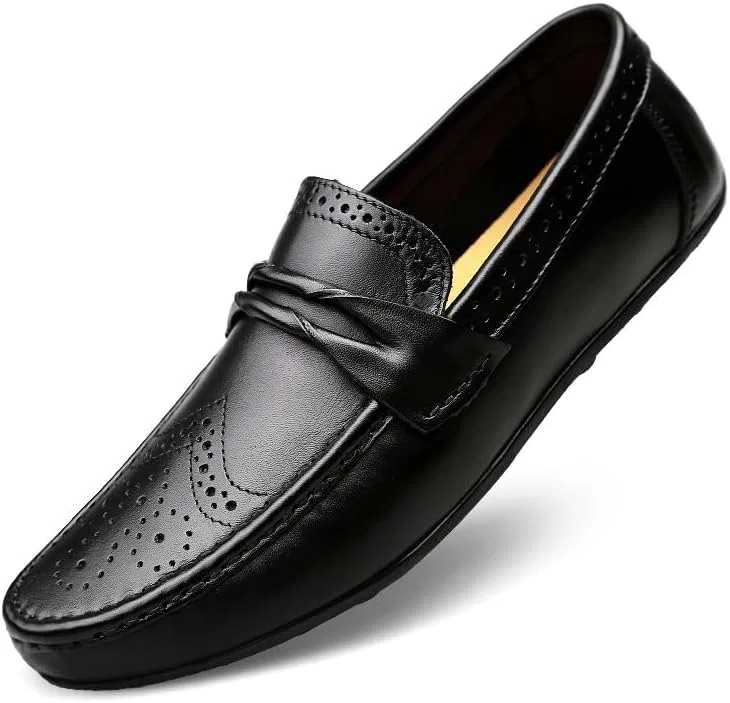 Лоферы мужские кожаные TAYGUM Black