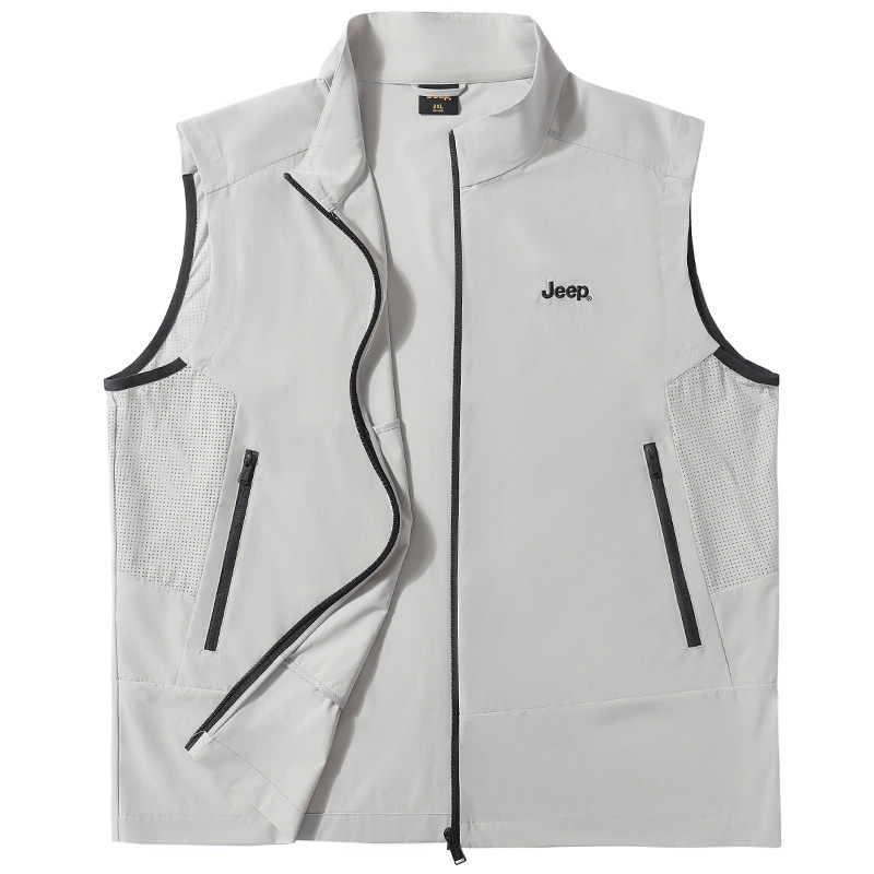 

Жилет Unisex Stand Collar Jeep, светло-серый