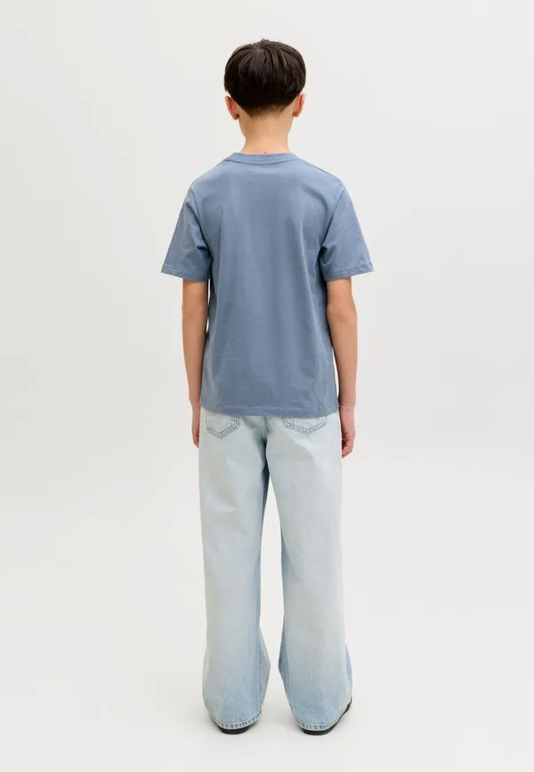 Детская базовая футболка Jack & Jones Junior, Blue Mirage — фото 3