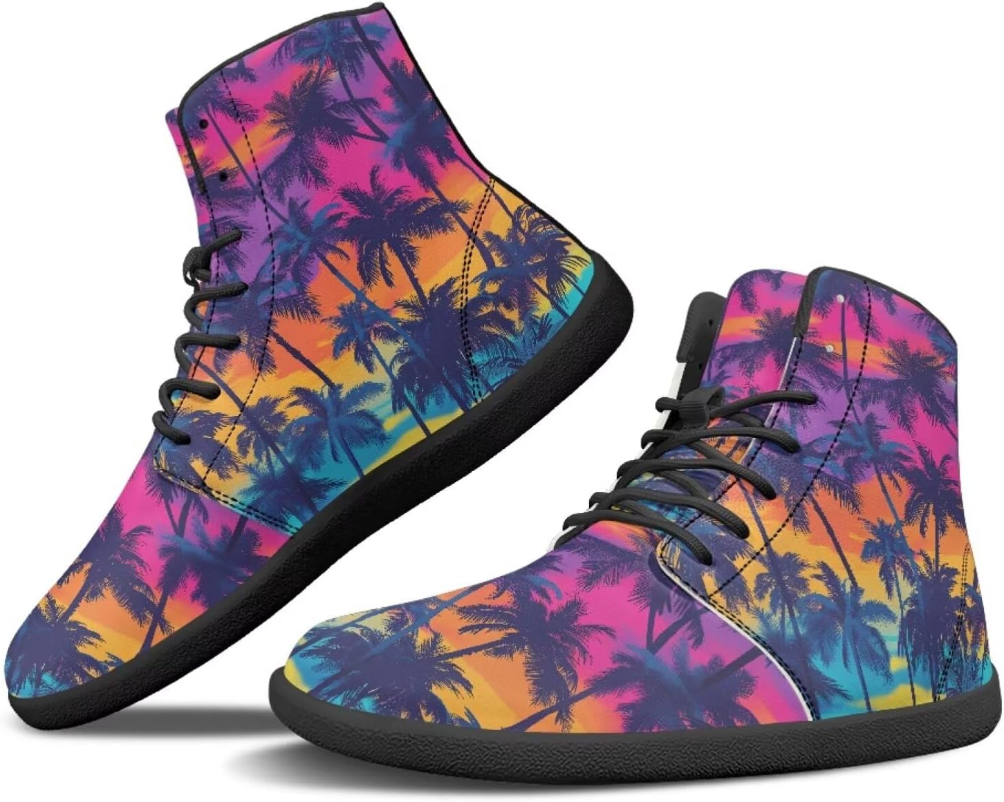 

Кроссовки Binienty Minimalist с широким носком, без подъема, легкие для спорта и повседневной носки, Tropical Palm Tree