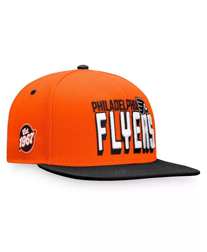 

Мужская оранжево-черная бейсболка Philadelphia Flyers Heritage Retro с двумя цветами Snapback Fanatics