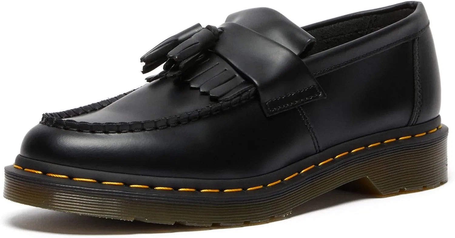 Мокасины на скользящей подошве Dr. Martens, черный гладкий