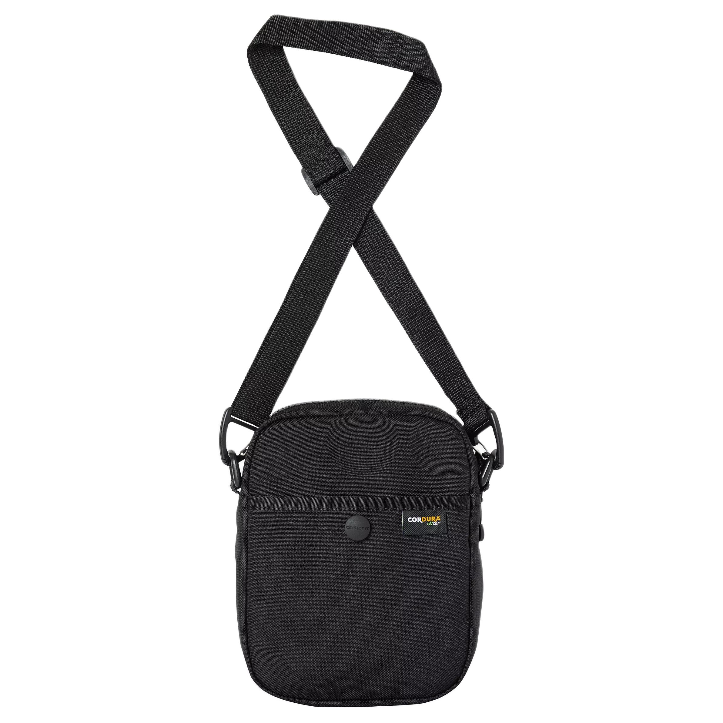 

Carhartt WIP Полиэстеровая сумка через плечо, повседневная унисекс черная, Black