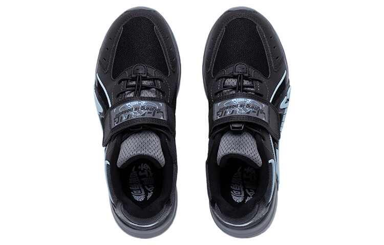 Кроссовки LINING YOUNG LN 90 Kids Lifestyle Shoes GS Low-top Black / Thunderstorm Gray / Sky Blue, черный/белый/синий — фото 3