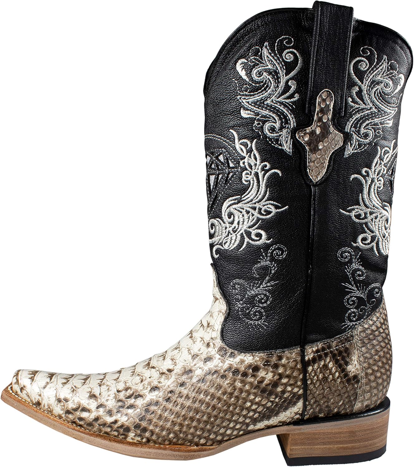 Ковбойские сапоги из экзотической кожи питона, натуральный цвет White Diamonds Boots, Natural — фото 2