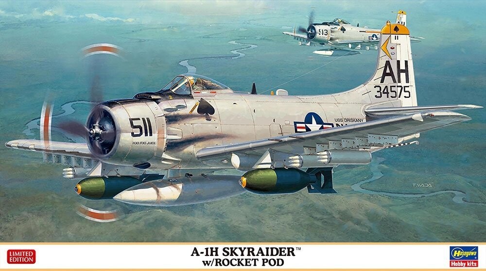 

Hasegawa 02466 A-1H Skyraider с Rocketpod 1/72 Inna marka