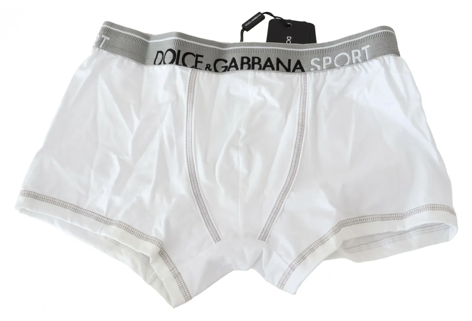 

Белые хлопковые стрейч-боксеры стандартного размера Dolce & Gabbana