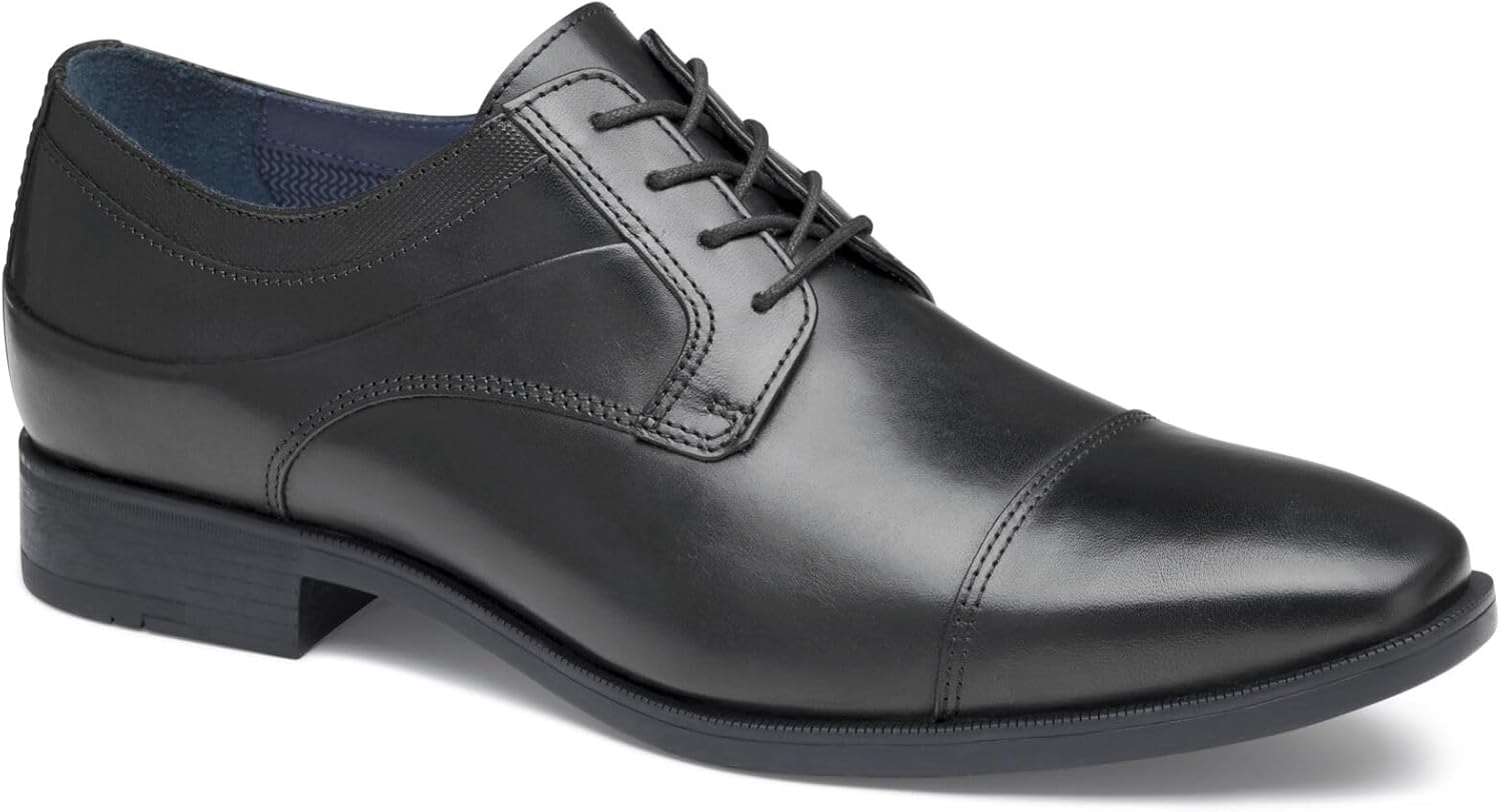 

Мужские туфли с открытой шнуровкой и носком капля от Johnston Murphy, модель Gibbons Johnston & Murphy, черный