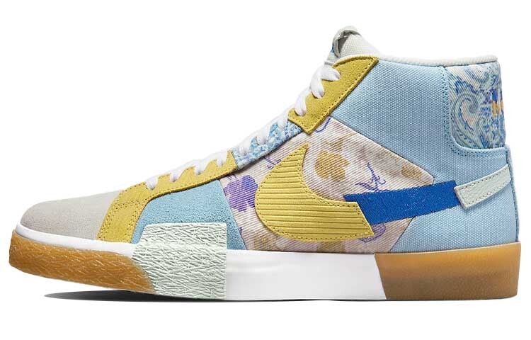 

Кроссовки Nike SB Zoom Blazer Mid Premium Paisley Pack - Boarder Blue, Серый, Кроссовки Nike SB Zoom Blazer Mid Premium Paisley Pack - Boarder Blue