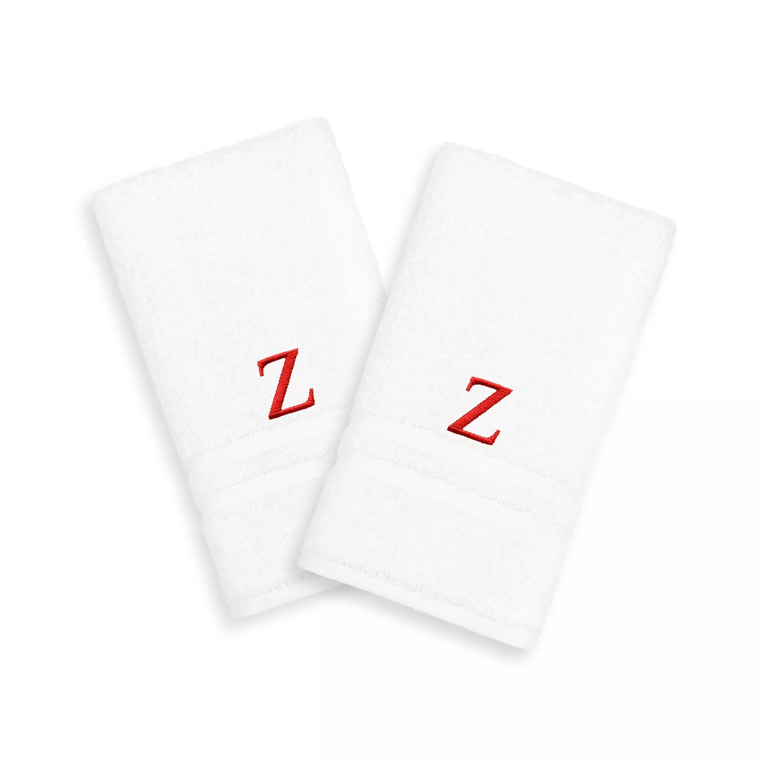 

Linum Home Textiles, 2 упаковки красных полотенец для рук с монограммой