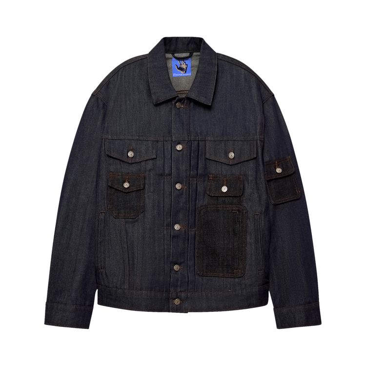 

Куртка KidSuper Raw Denim Multi Pocket Jacket 'Indigo', синий