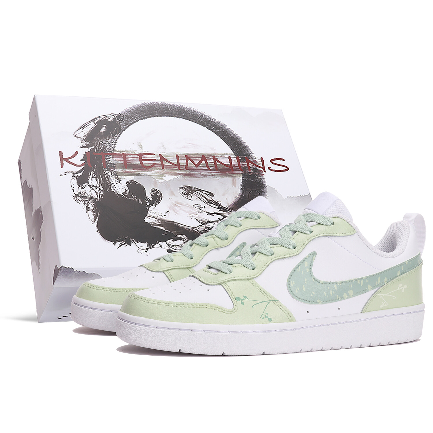 

Женские кроссовки для скейтбординга Nike Court Borough Low, Green/White
