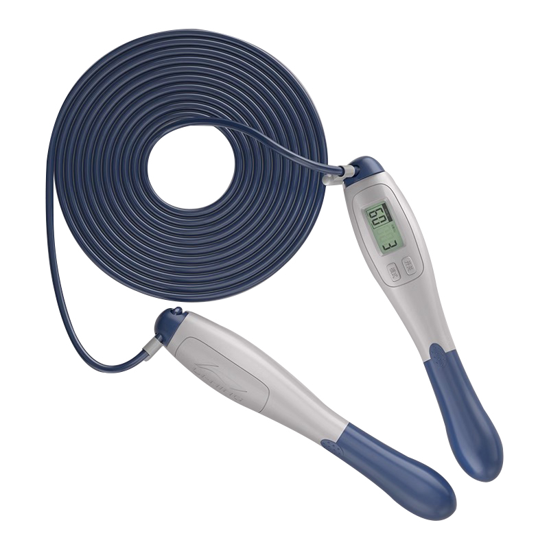 

Скакалка pvc+steel wire с abs контроллером для учеников длина троса 2,9 м LINING, серый