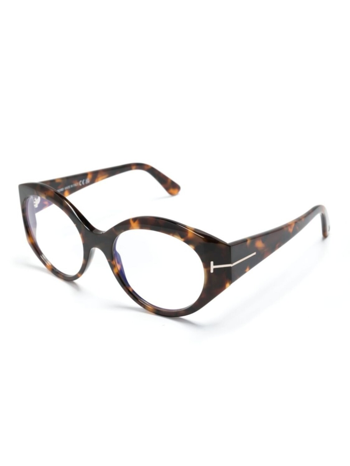 TOM FORD Eyewear очки в овальной оправе черепаховой расцветки, коричневый — фото 2