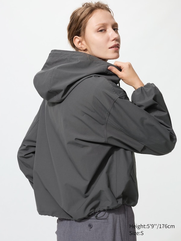 Короткая парка из смесового хлопка Uniqlo, 31 beige — фото 3