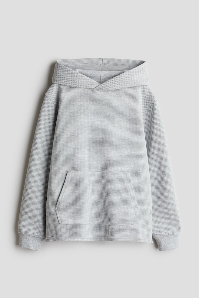 

Худи из вафельного трикотажа H&M, серый