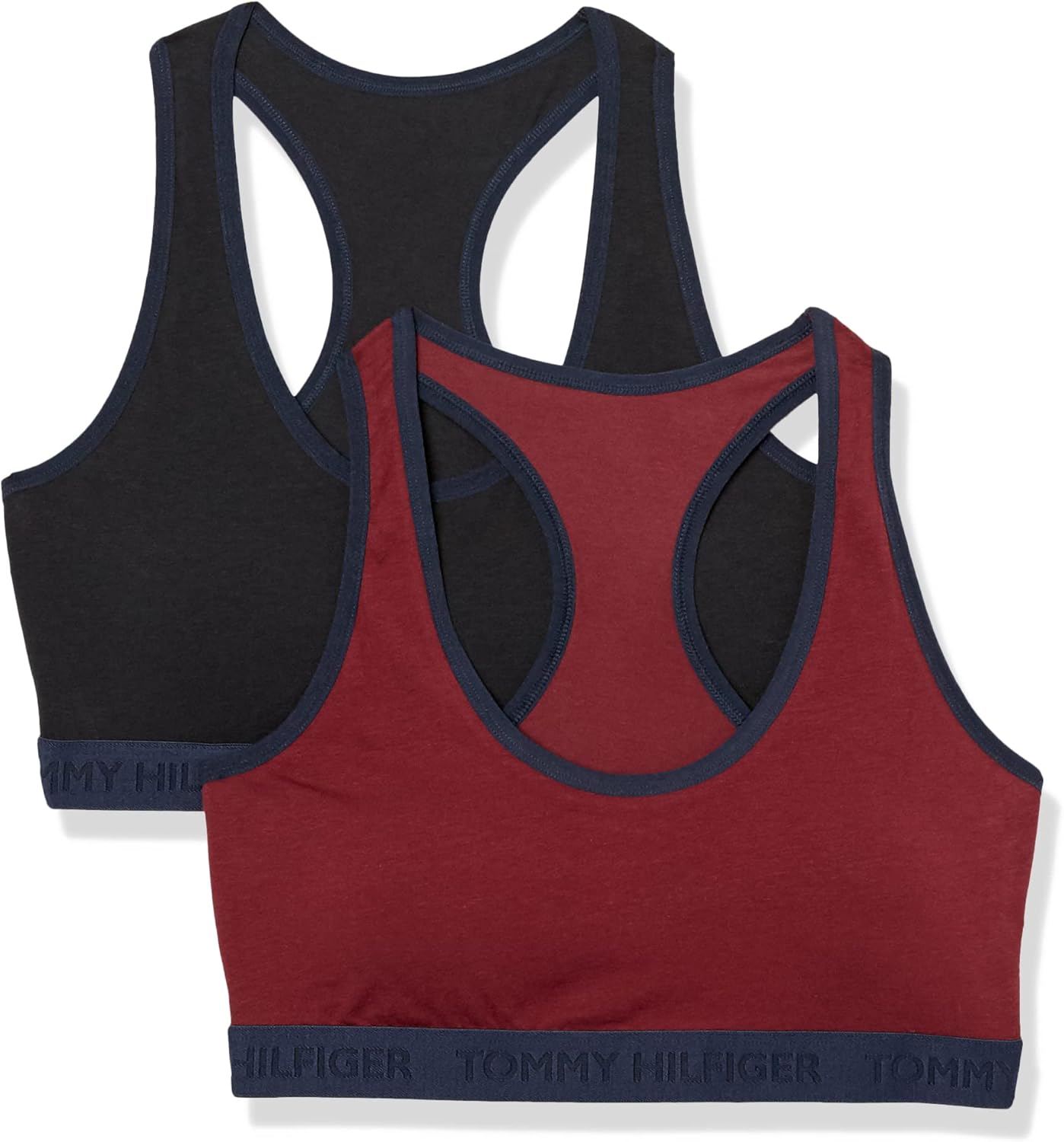 

Женский бюстгальтер-борцовка Tommy Hilfiger, хлопок, 2 пары, Zinfandel / Black