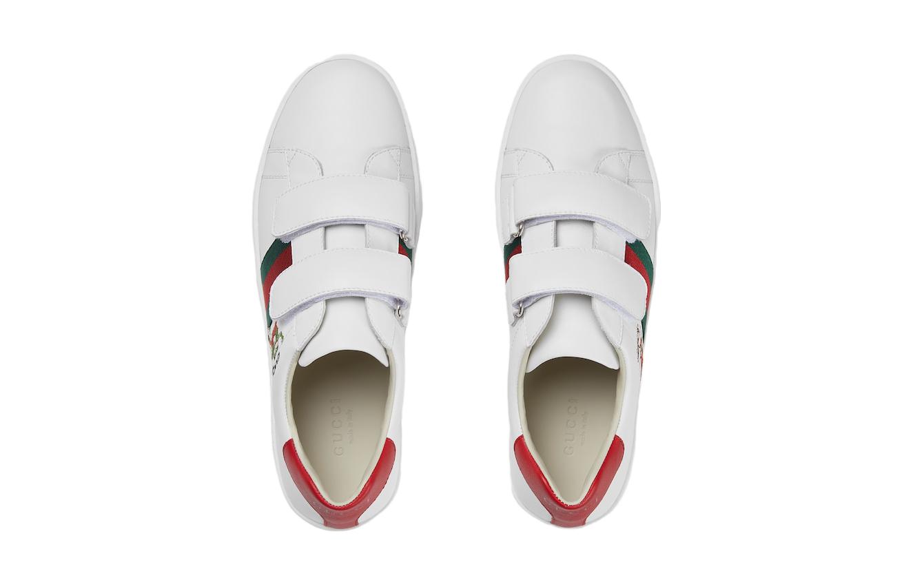 Детские низкие скейтерские кроссовки ACE GUCCI, белый — фото 4
