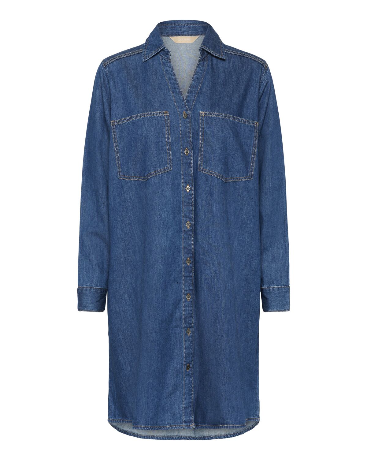 

CULTURE Платье-рубашка 'CUmola Arpa' в синем цвете