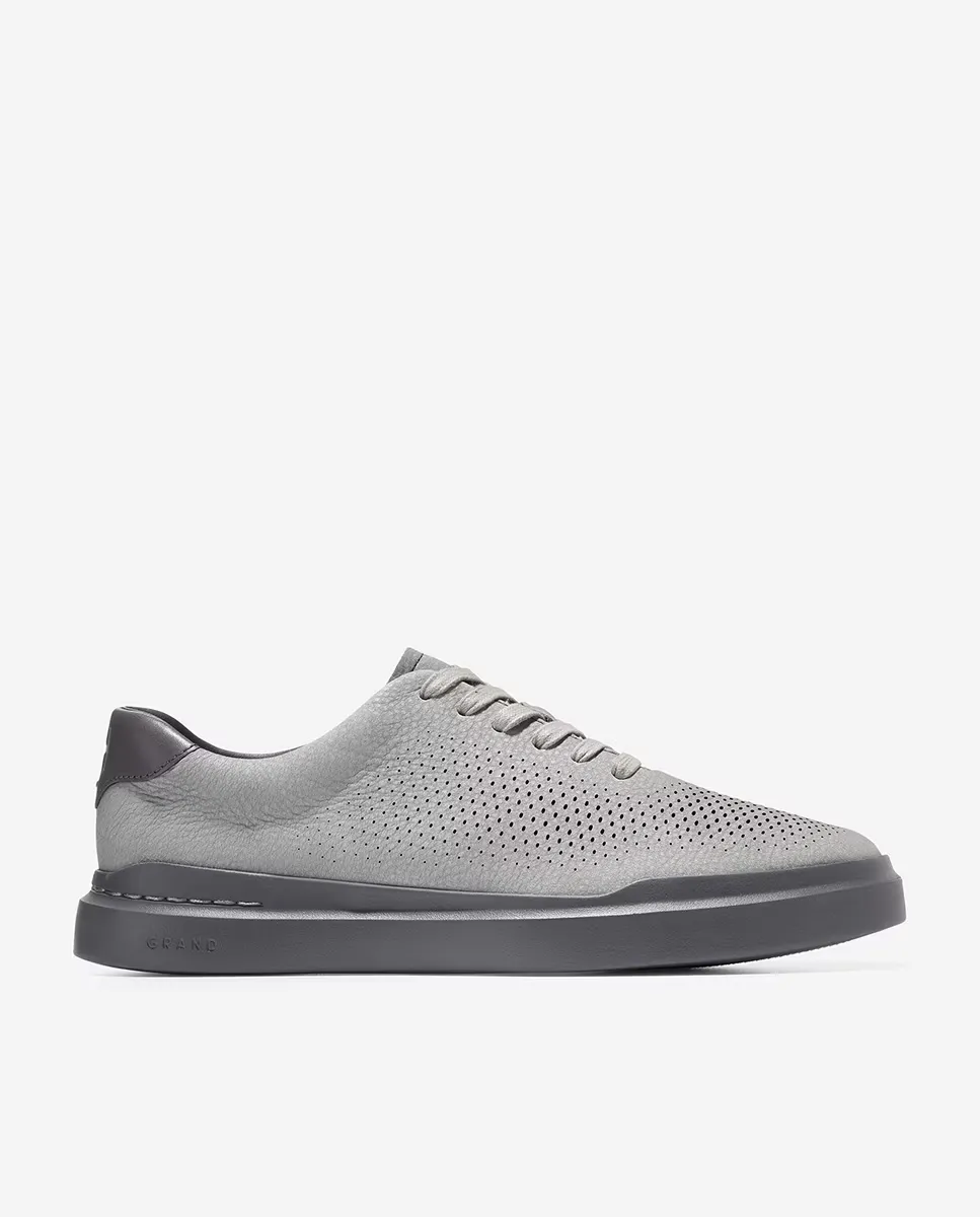 

Мужские кожаные кроссовки из перфорированного нубука Cole Haan, светло-серый