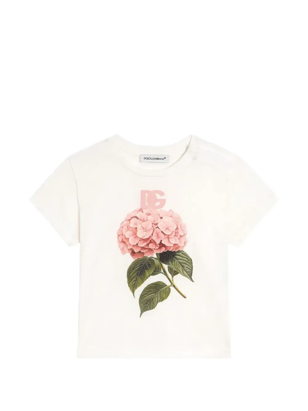 Футболка с цветочным принтом Dolce & Gabbana Kids, белый