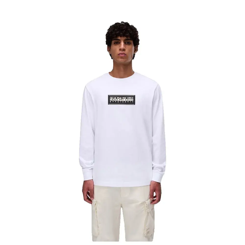 

Футболка с длинным рукавом Napapijri Box Logo, белый
