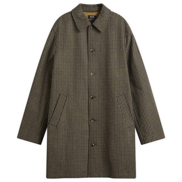

Paul houndstooth wool mac A.P.C., коричневый