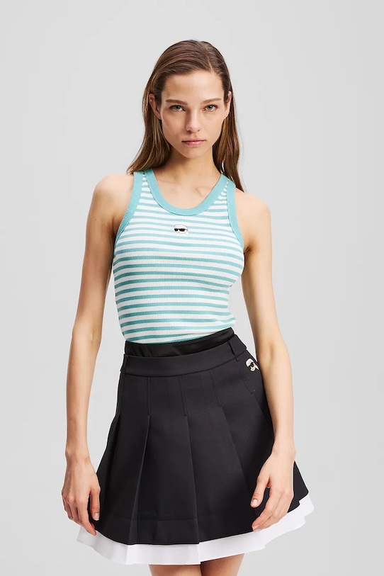 

Хлопковая майка Karl Lagerfeld, синий