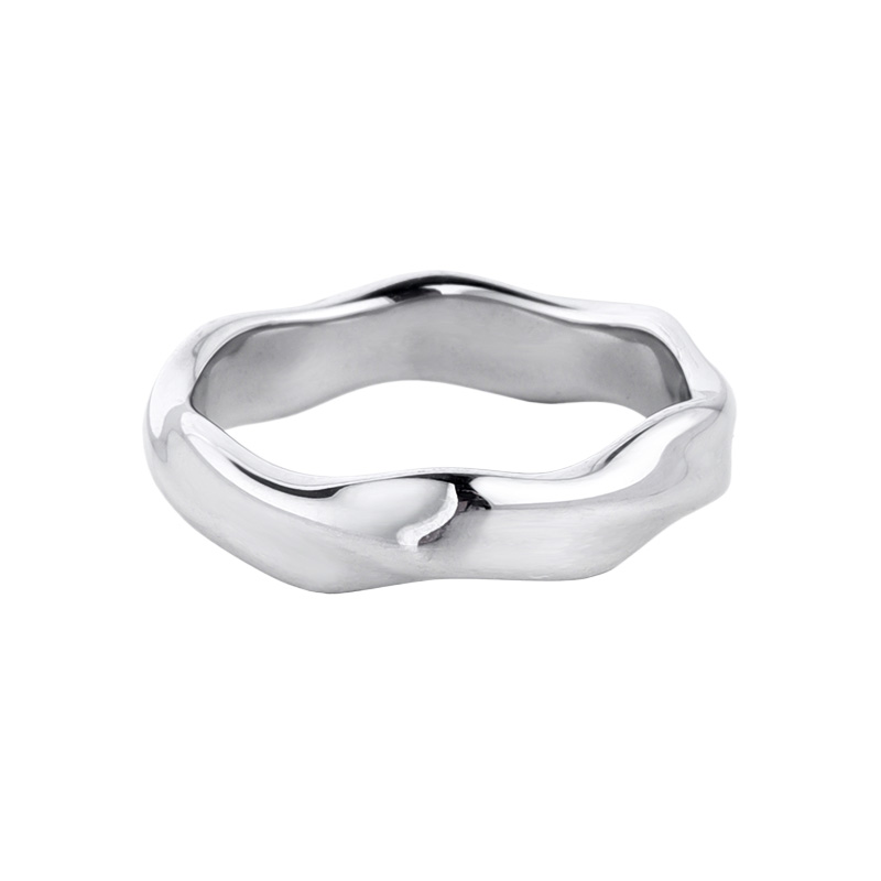 

FOREVER MELODY Титановое стальное кольцо мужское серебристое