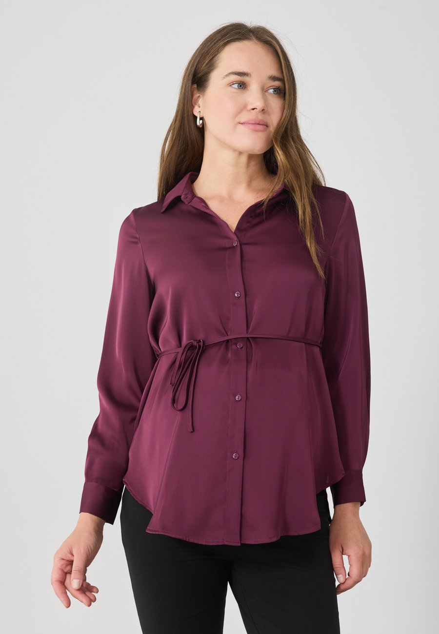 

Блуза Anna Field MAMA Button-down blouse, Fig/Dark Purple