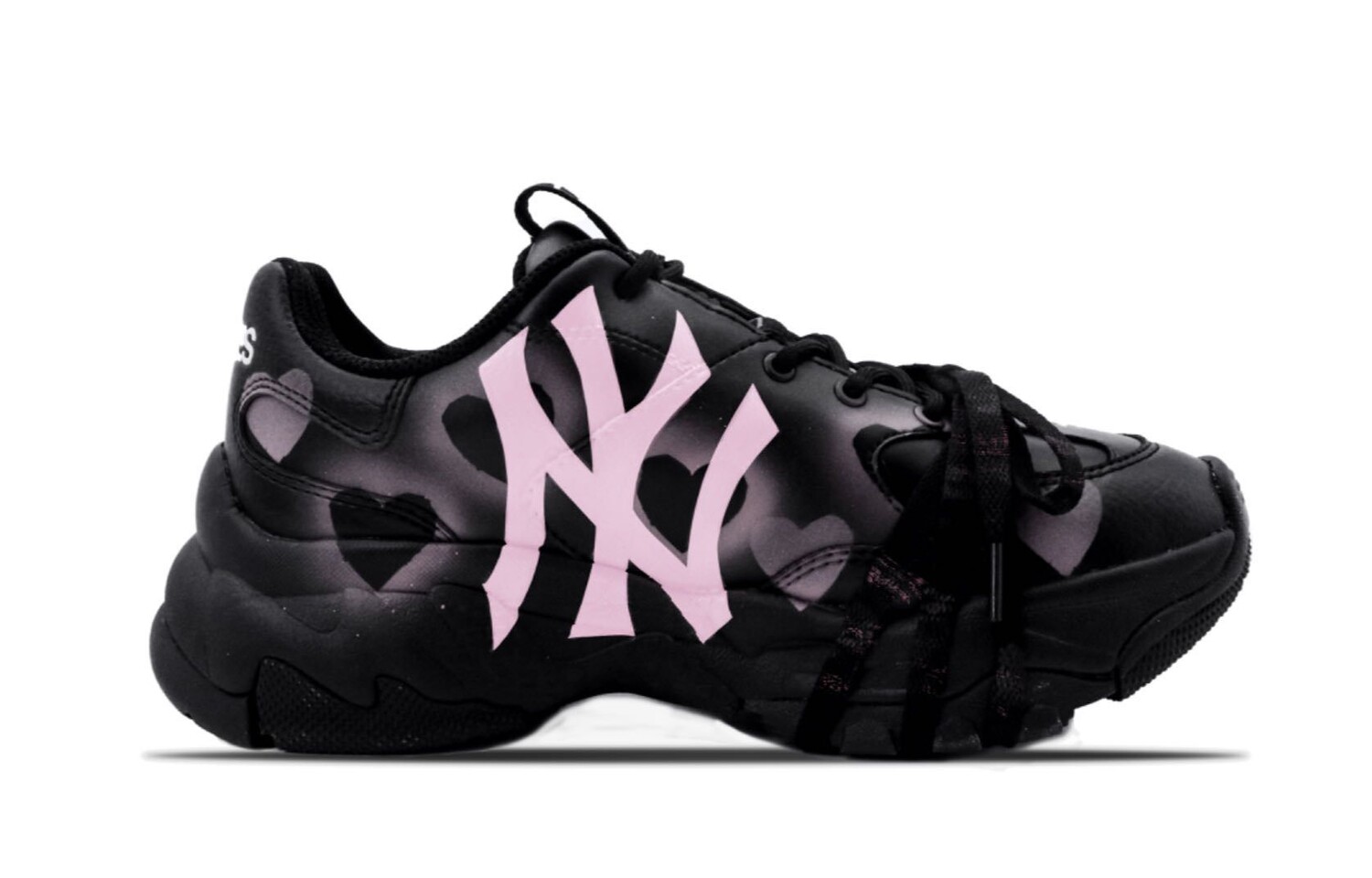 Кроссовки MLB Big Ball Chunky Chunky Sneakers Unisex Low-top Black/pink, черный/розовый — фото 2