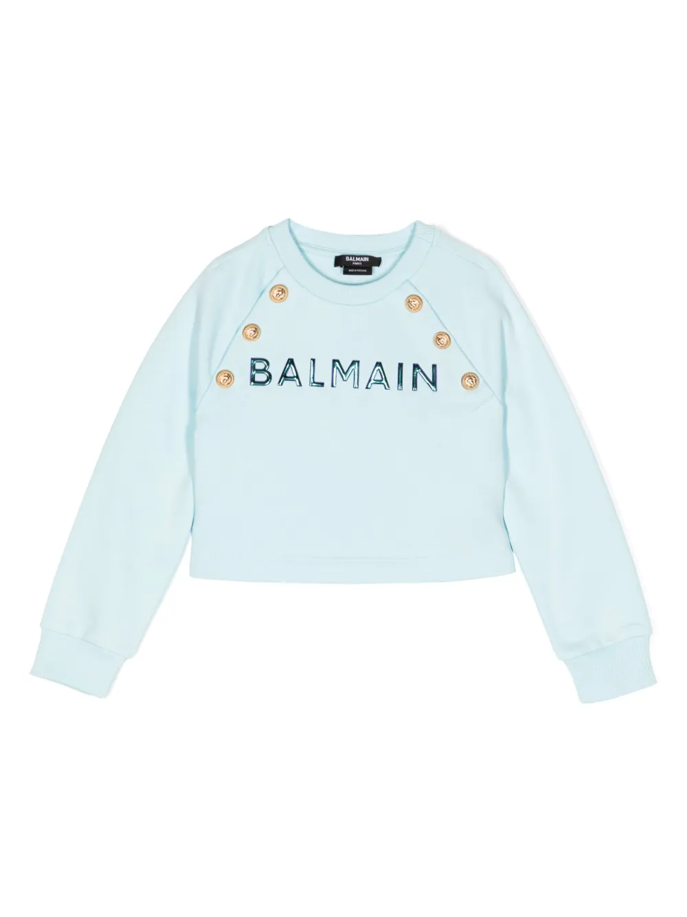 

Толстовка с логотипом Balmain Kids, синий