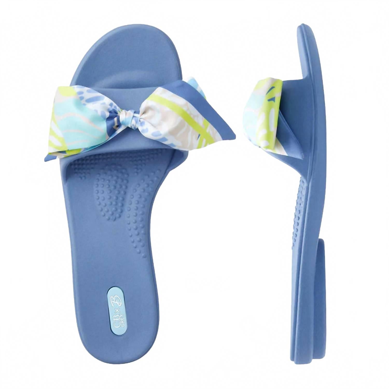 Women's Mera Slide Sandals In Elemental Blue Oka-B