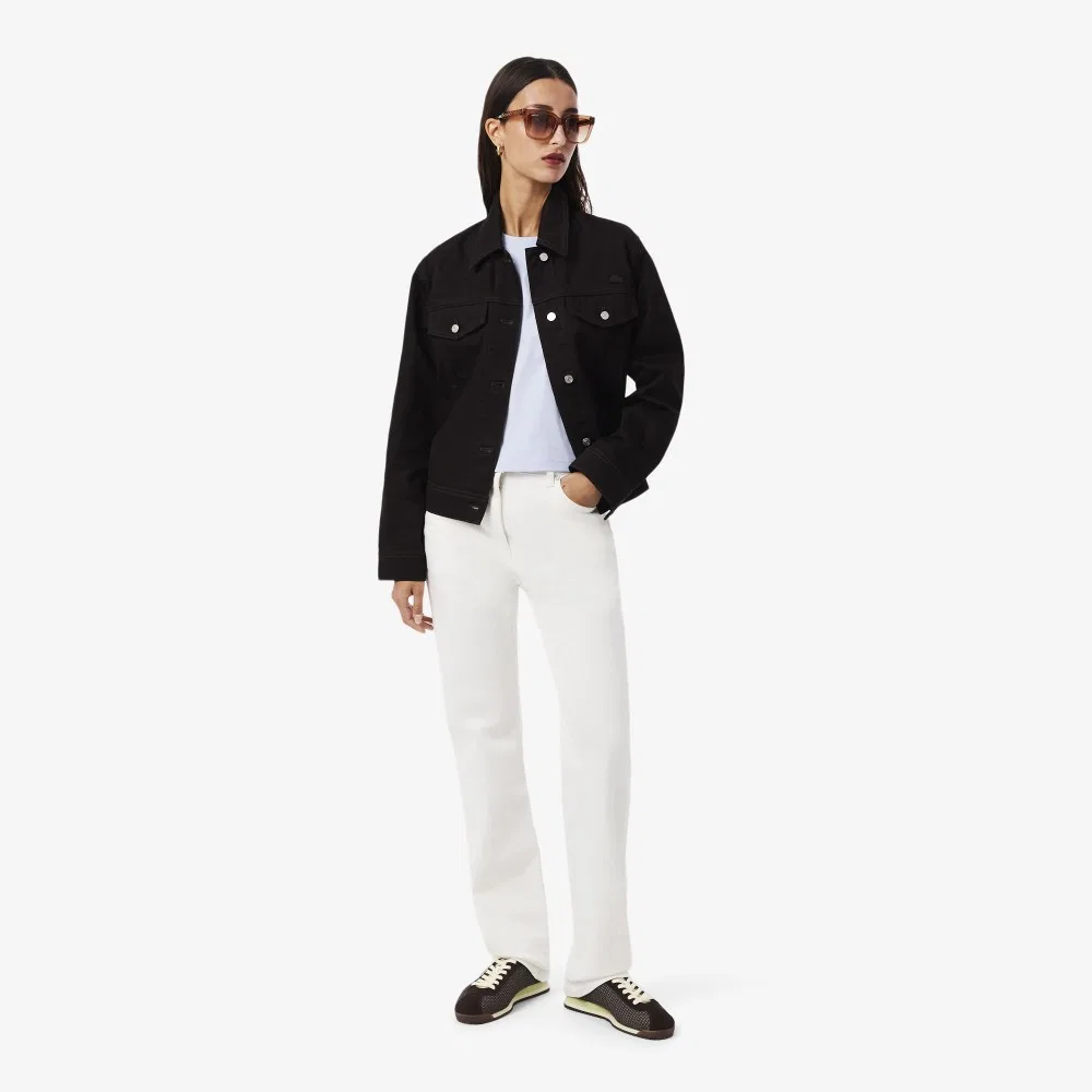 Футболка Lacoste Soft Branding светло-лавандовая полуукороченная — фото 4