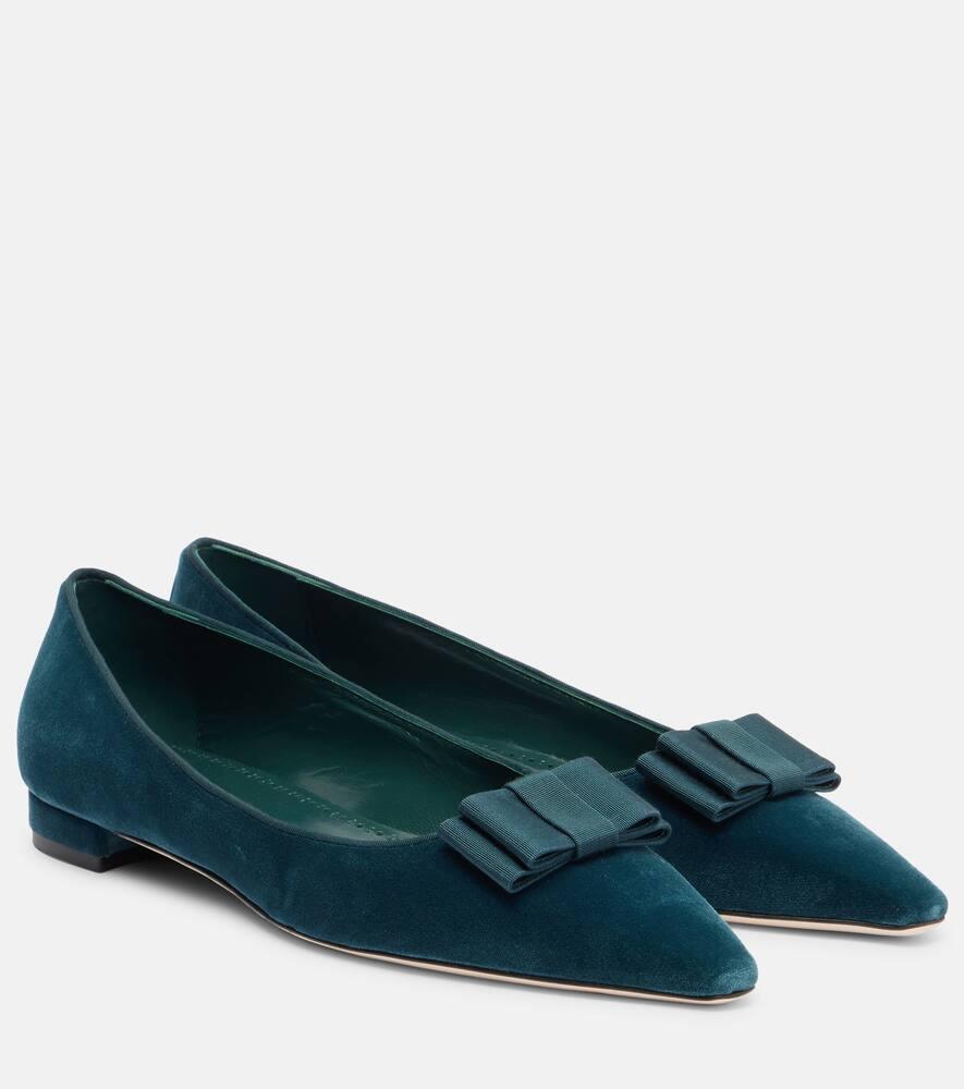 Бархатные балетки Reador Manolo Blahnik, Dgrn 3044