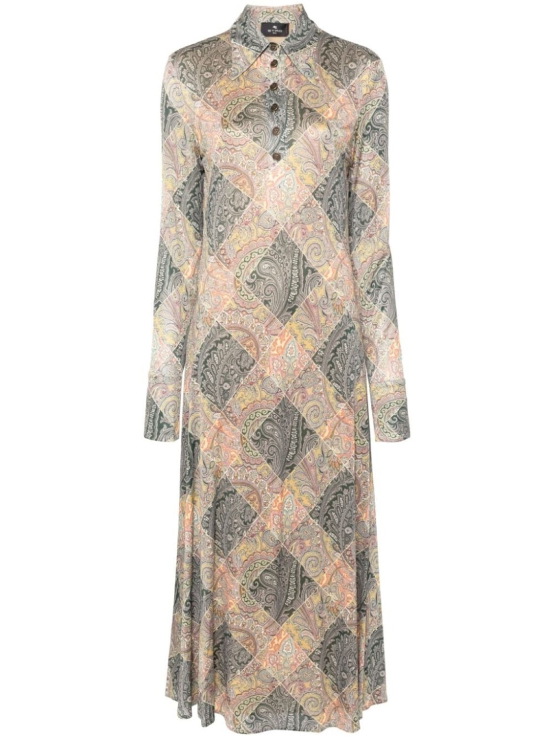 

ETRO платье макси с принтом пейсли, нейтральный цвет