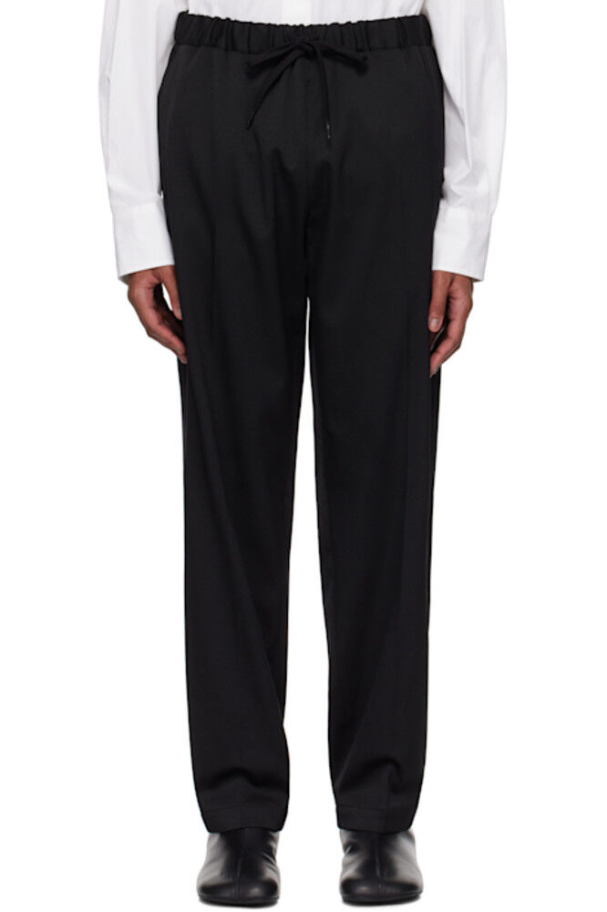 

Черные шерстяные брюки пошива MM6 Maison Margiela