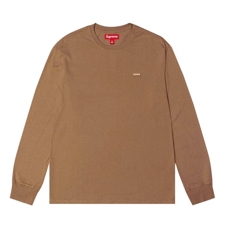 Футболка Supreme Small Box Long-Sleeve 'Light Brown', коричневый — фото 2