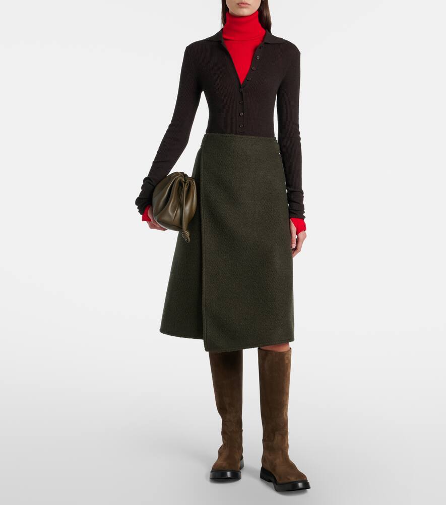 Банковские замшевые ботинки до колена Proenza Schouler, Bark — фото 3