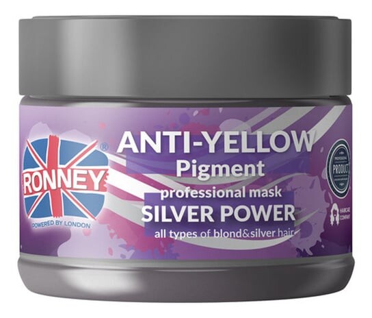 

Серебряная маска для осветленных и седых светлых волос, 300 мл Ronney Anti-yellow, Silver power professional