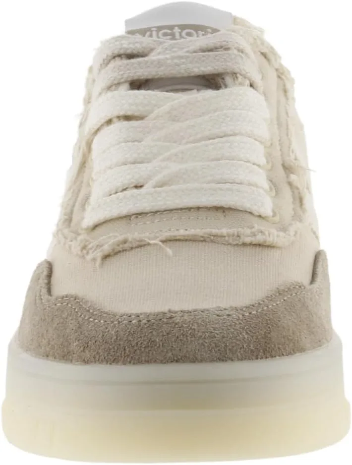 Кроссовки Victoria Unisex Seul Fransige Canvas & Passende VelourslederEinsatzen & Durchscheinende Sohle 1257146 fur Erwachsene, бежевый — фото 2