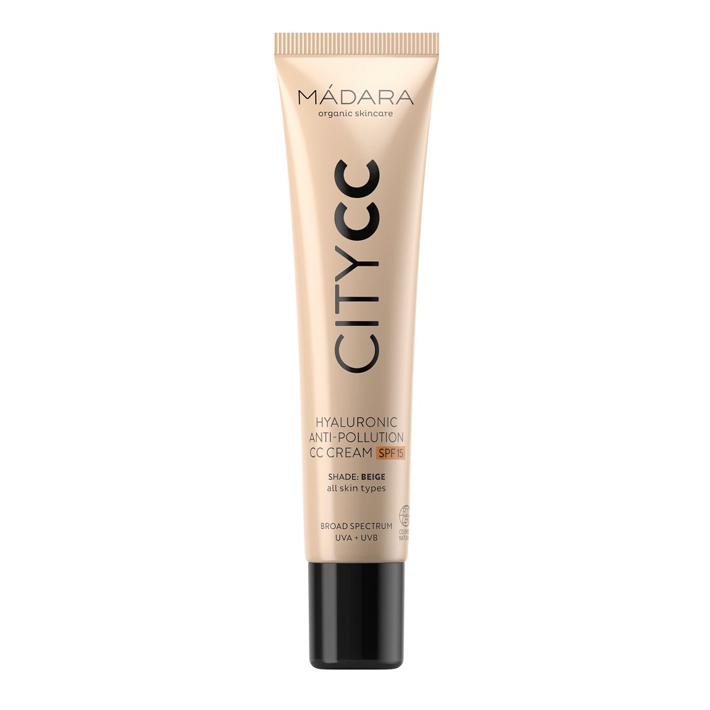 

Cc-Крем против загрязнений SPF15 city cc hyaluronic anti pollution cc cream spf15 Madara, цвет beige