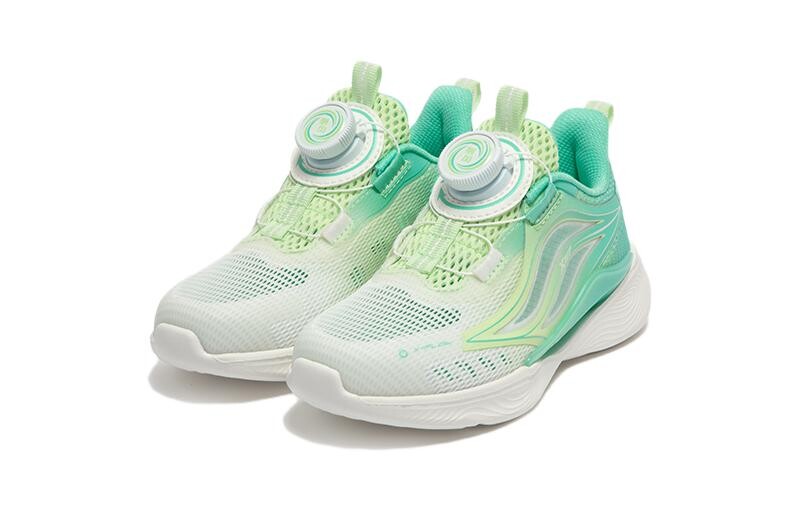 Кроссовки детские Qing Feng 5.0 PS Low-top Jelly Green/Aurora Green Xtep, зеленый — фото 2