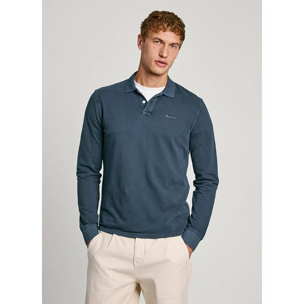 

Поло с длинным рукавом Pepe Jeans New Oliver, синий