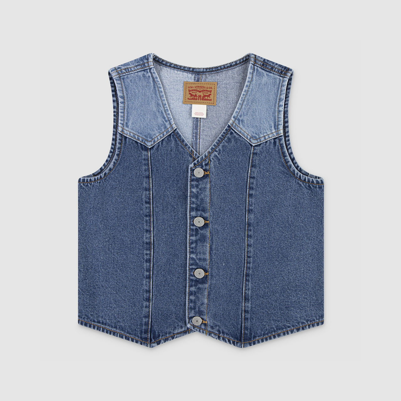 Жилет Shade Blocked для больших девочек S-xl Levi's, Rodeo - Medium Wash — фото 4