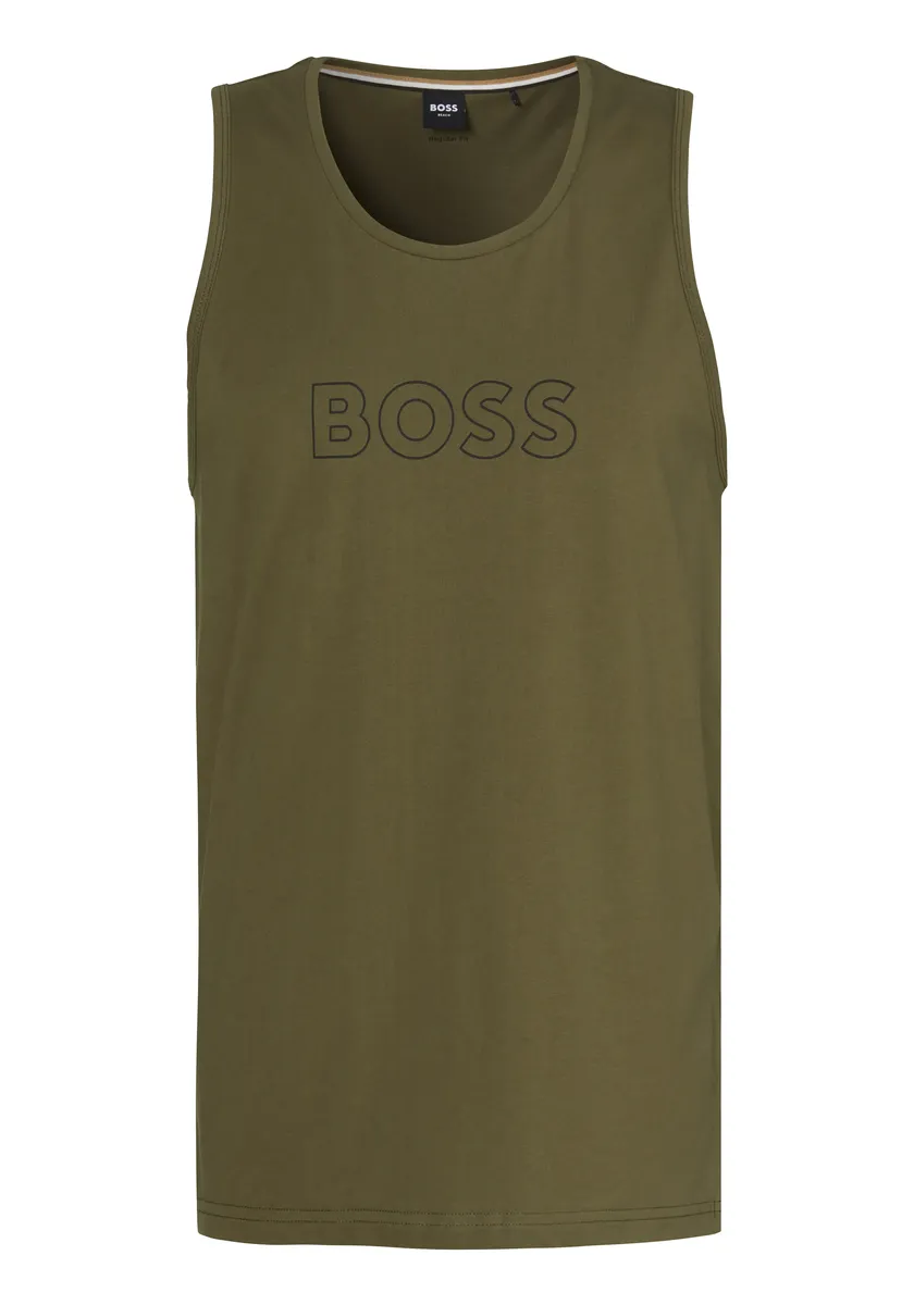 

Футболка BOSS "Beach Tank Top" с принтом BOSS, бежевый