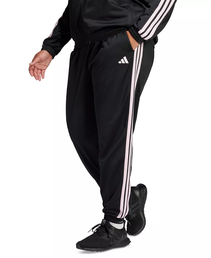 

Женские спортивные брюки Plus Size Tricot 3-Stripes adidas, черный