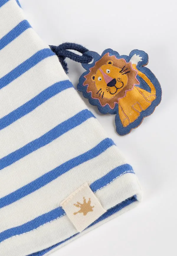Футболка с принтом tiger & löwe Sigikid, Weiß-Blau Gestreift — фото 4